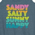thumbnail image 3 of Instant Message - Sandy Salty Sunny Happy  - Women's Racerback Tank Top, 3 of 6