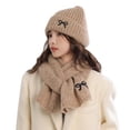 thumbnail image 2 of Winter Set for Evening Jogs Knit Cap with Scarf Lightweight Reflective Trim for Safety Hat Scarf, 2 of 4
