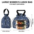 thumbnail image 3 of Sun and Planet Gothic Pattern Drawstring Insulated Lunch Bag for Women, Stain-Resistant Large Lunch Tote with Multi-Pockets for Work Office, 3 of 4