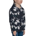 thumbnail image 3 of Sikiie Lilies Flowers Youth Hoodie Sweatshirt Pullover Hooded Classic Casual Essentials Hoodiefor Boys Girls Kids -Medium, 3 of 6