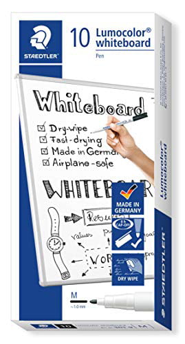 Assorted Colours Staedtler 301 Lumocolor Dry Wipe/Whiteboard Pen Pack of 4 