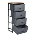 thumbnail image 3 of 4 Drawer Dresser for Bedroom, Chests of Drawers, Fabric Vertical Dresser Storage Tower, Gray, 3 of 6