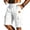 White, variant on Men's Quick-Dry Cargo Shorts - Multi-Pocket Casual Beach Shorts - Relaxed Fit Drawstring Walking Shorts for Summer Outdoor & Hiking Black L