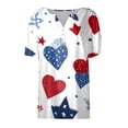 thumbnail image 4 of UngA Women's 250 Years V-Neck T-Shirts USA 250Th Anniversary Graphic Tee Patriotic Tshirts for Women (Navy,M), 4 of 4