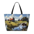 thumbnail image 2 of Balery Pasture Cow A Beach Travel Bag - Water-Resistant, Large Capacity Lightweight Tote with 7 Pockets for Women and Men - Perfect for Beach, Pool, Gym, and Travel, 2 of 7