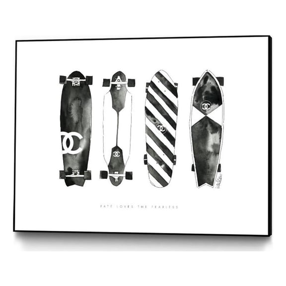 Giant Art Canvas  32x24 Skateboards Framed in Multi-Color