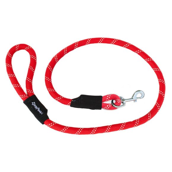 ZippyPaws Climbers Rope Correa para perros resistente - Correas gruesas para perros de razas grandes Cuerda de escalada duradera de 2/3 pulgadas 6 pies de largo Cómodo diseño tejido Resistencia probad