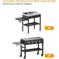 thumbnail image 4 of PinesC Griddle Caddy for Blackstone 28 Inch and 36 Inch Griddles, BBQ Griddle Caddy Organizer with Two Bottles, Removable BBQ Tool Caddy, Griddle Accessories Storage Box, 4 of 5