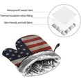 thumbnail image 6 of Oven Mitts and Pot Holders Sets of 4, Vintage American Flag Kitchen Gloves for Cooking Baking Stars and Strips Hot Pads BBQ Potholders, 6 of 6