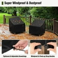 thumbnail image 6 of 2 Pack Outdoor Chair Covers Waterproof, Patio Furniture Covers for Rocking Chair, Fits up to 38W x 40D x 34H Inches, Air Vent and Handles Included, Black, 6 of 7