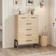 thumbnail image 2 of 4+2 Dresser for Bedroom, 46.6" Tall Dresser, Tall Drawer with Storage Freestanding, Wooden Closet Storage Chest for Living Room, Bedroom, Entryway, 2 of 9