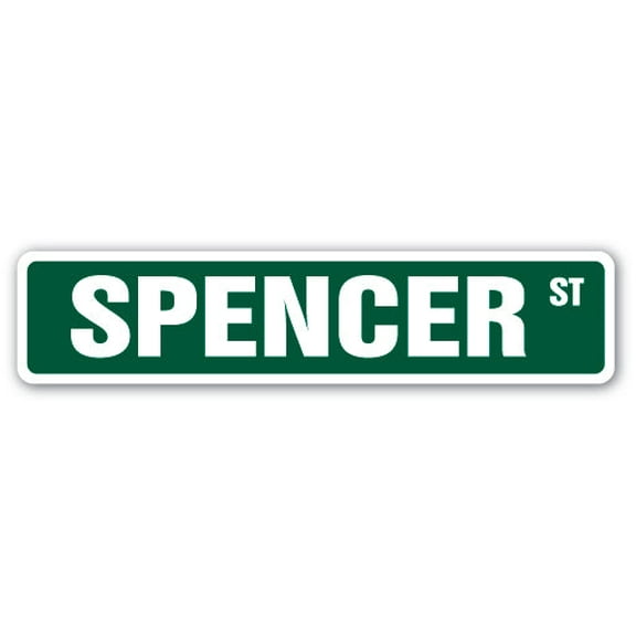 SPENCER Street Sign Childrens Name Room Sign | Indoor/Outdoor |  36" Wide