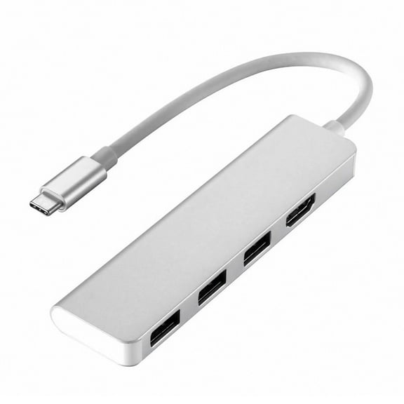 axGear Thunderbolt USB 3.1 to HDMI / USB 3.0 3 Port Hub Adapter Type-C USB-C Aluminum