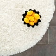 thumbnail image 3 of SAFAVIEH Harvey Solid Plush Shag Area Rug, White, 4' x 4' Round, 3 of 7