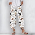 thumbnail image 2 of CLOOCL Women Plus Size Pants Animal Fat Cat Pattern 3D Printed Ankle Slit Pant Loose Oversize Female Trousers, 2 of 6