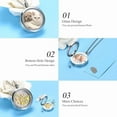thumbnail image 4 of Personalized Photo & Text Cremation Locket Necklace for Ashes of Loved One Glass Memorial Loved Ones Pendant Urn Necklace Stainless Steel Keepsake Gifts, 4 of 7
