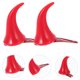thumbnail image 3 of FELTECHELECTR 2 pares de pinzas para el pelo de cuerno rojo, bonitas horquillas para el pelo, para Halloween, modelaje, tocado, decoración navideña, horquillas para el pelo de niña (rojas), 3 of 4