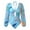 Blue, variant on Levmjia Women's Modest High Stretch Long Sleeve One Piece Swimsuit Tropical Leaf Print Nylon Spandex Scoop Neck Tie Back Tummy Control S - XL Plus Size Swimwear