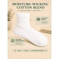 thumbnail image 4 of Comfello Circulatory Diabetic Ankle Socks for Men & Women – 3-Pack – Non-Binding, Extra Wide Moisture Wicking Cotton Socks, 4 of 7