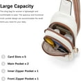 thumbnail image 4 of omlopp Small Sling Bag for Women Leather Crossbody Bags Fanny Pack Chest Bag for Travel(Beige), 4 of 10