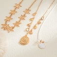 thumbnail image 6 of Casual Layer Chain Necklace Starfish Shell Pendant Alloy Jewelry for Outfits, 6 of 17