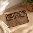 thumbnail image 4 of Dog Lick Mat , 7.87 x 11.81 in Silicone Slow Feeder Tray for Cats and Dogs, Multi-Compartment Pet Feeding Plate for Slow Eating, 4 of 5