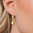 thumbnail image 3 of Gem Stone King Stunning 1-1/4 inch Dangle Spheres Gold Plated Brass Lever-Back Women's Earrings, 3 of 5