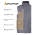 thumbnail image 4 of Men's Padded Puffer Vest Outdoor Water-Resistant Winter Vest for Men With 11 Cargo Pockets, 4 of 7