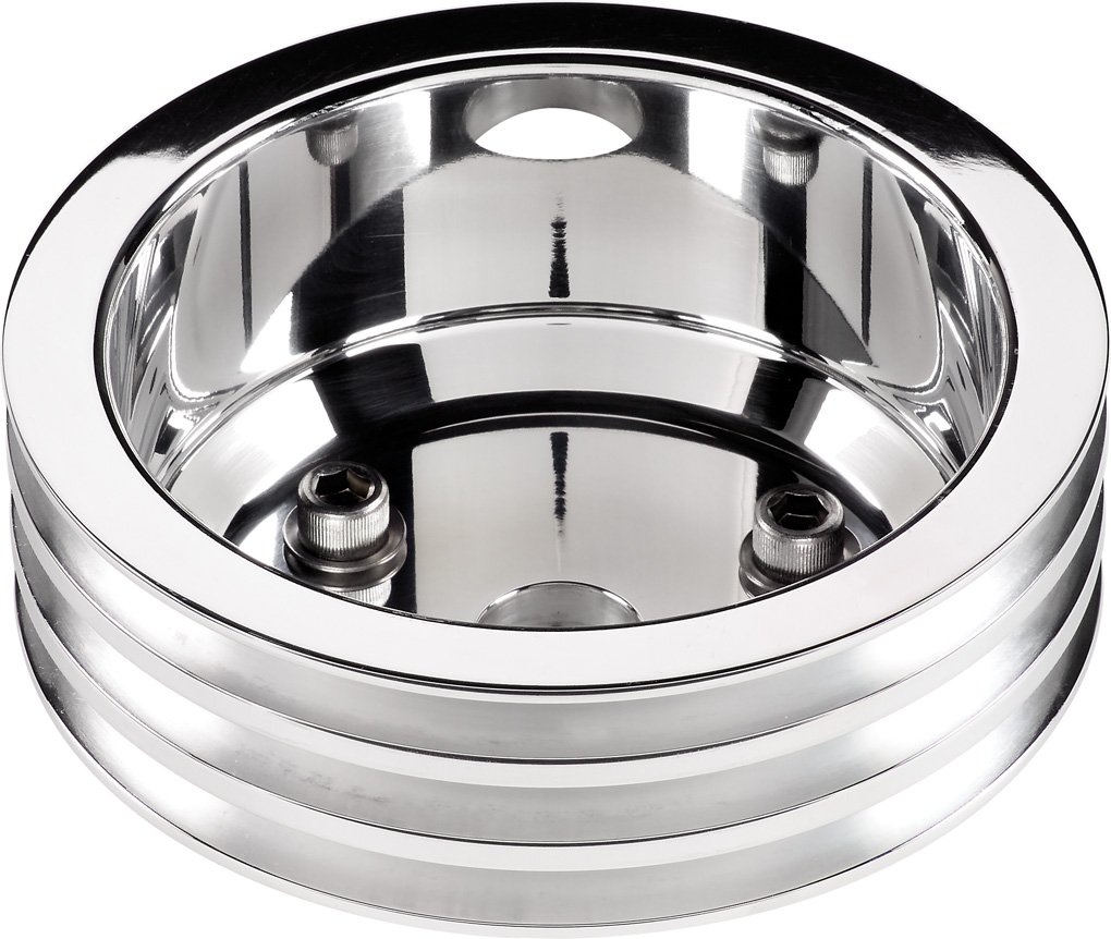 NEW BILLET SPECIALTIES POLISHED BBC CRANKSHAFT PULLEY FOR USE WITH LONG