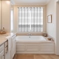 thumbnail image 3 of Grey Stripe Kitchen Curtains 84 Inch Length, Modern Abstract Monochrome Geometric Grommet Top Bedroom Living Room Curtains, Light Filtering Cafe Curtain Drapes 2 Panels Set 104''x84'', 3 of 9