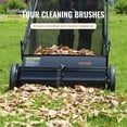 thumbnail image 3 of 26-Inch Push Lawn Sweeper with 7 cu. ft. Mesh Bag, Heavy-Duty Steel Frame & Rubber Wheels for Efficient Leaf and Grass Collection, 3 of 6