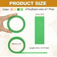 thumbnail image 2 of 4pcs 9/16" x 22 Yard Colored Masking Tape, Green Pink Yellow, 2 of 7