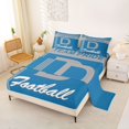 thumbnail image 2 of jejeloiu Blue Gray Football Team Full Size Sheets For Boys,Kids Ball Games Bed Sheets For Gamer,4pcs, 2 of 6