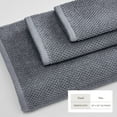 thumbnail image 4 of Great Bay Home Quick Dry Loop Textured 12-Pack Washcloth Set, 13" x 13", Chambray Blue, 4 of 6