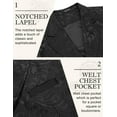 thumbnail image 5 of COOFANDY Mens Suit Vest Paisley Floral Victorian Vests Gothic Steampunk Formal Waistcoat Tuxedo Vests with Notched Lapels, 5 of 11
