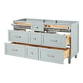 thumbnail image 4 of Ariel Monroe 60 Inch Double Sink Base Cabinet In Grey, 4 of 7