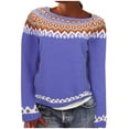 thumbnail image 1 of WEAIXIMIUNG Chandail Oversize pour Femmes Tricot Col Rond Manches Longues Tendance 2024, 1 of 7