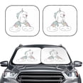thumbnail image 6 of Lsque Unicorn and Wine 2 PCS Windshield Sun Shade | CarFoldable Window Covers | Car Accessories Reflect UV for Universal Cars SUV Truck | Large, 6 of 7
