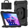 thumbnail image 2 of For Lenovo Tab M10 Plus (3rd Gen) Case 10.6 inch, 360 Rotating Shockproof Cover with Stand, Handle, Shoulder Strap (TB-X6C6/TB-X606), Black, 2 of 7