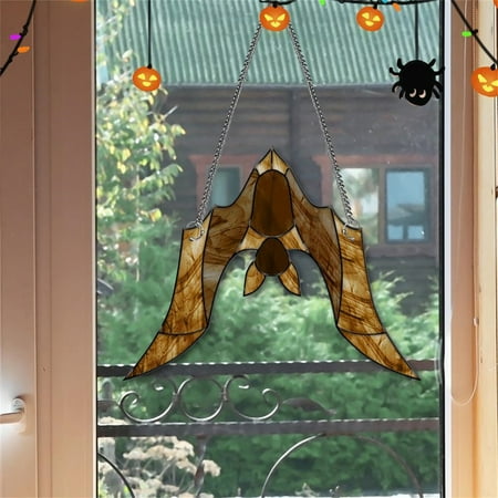 

Hot Sale Halloween Bat Acrylic Pendant Holiday Window Gallery Decoration Pendant Home Decoration