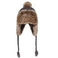 thumbnail image 2 of Lovebay Womens Winter Knitted Ushanka Hat, Ear Flaps Windproof with Pom Pom Gray, 2 of 4