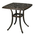thumbnail image 5 of UBesGoo 21 in Square Patio Aluminum Bistro Table, Heavy-Duty Outdoor Side Table for Yard,Deck, Balcony, Bronze, 5 of 9