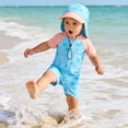 thumbnail image 5 of Gunia Baby Swimsuit Boy Long Sleeve Rash Guard Swim Shirt Swim Trunks Upf 50+ Sun Bathing Suits For Beach Pool 0-3 Years, 5 of 6