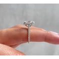 thumbnail image 4 of solitaire jewels IGI Certified Hidden Halo 4CT Oval Cut Lab Grown Diamond Engagement Ring For Women, 14K White Gold, EF Color VS Clarity, 4 of 6
