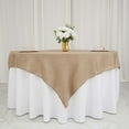 thumbnail image 2 of Efavormart 54" Natural Jute Faux Burlap Round Tablecloth | Boho Chic Table Linen, 2 of 11