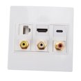 thumbnail image 1 of HD Optical Wall Plate, CAT6 USB C  Wall Plate 6 Port 3840x2160 Resolution  for Printer for TV, 1 of 8