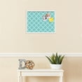 thumbnail image 3 of PinPix 20x15 Custom Cork Bulletin Board Diamond Modern Pattern Aqua White Poster Board Has a Fabric Style Canvas Finish, Framed in Diamond Modern Pattern Aqua White, by ArtToFrames (PinPix-1799), 3 of 5