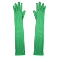 thumbnail image 2 of Mujer damas gótico fiesta disfraz boda nupcial codo rgo guantes Verde Colcomx Guantes de raso largo, 2 of 8