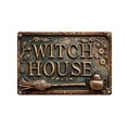 thumbnail image 2 of AZXY Halloween Decorations Witch‑House Vintage Metal Wall Sign, Halloween Wall Hanging Decoration, Halloween Gothic Home Ornament for Doorways Porches Bedrooms, 2 of 7