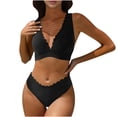 thumbnail image 2 of Tankini para mujer, bikini liso sin espalda, de dos piezas, estilo vendaje, para playa, dos piezas, tankini, 2 piezas, 2 of 9